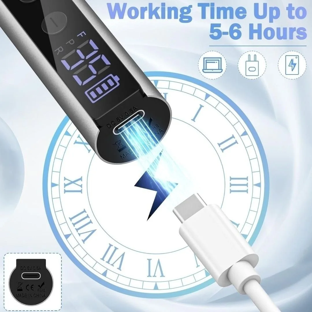 35000RPM Wireless Nail Drill Pen USB Nail File Rechargeable Nail Drill Machine Portable Manicure Drill Tool for Nail Salon