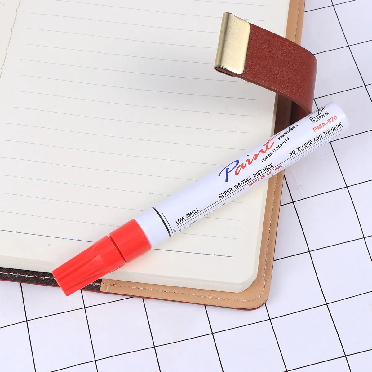 Premium Car Scratch Repair Up Paint Marker for Auto Body Rust Prevention on Metal Glass Wood Stone Plastic Paper Red