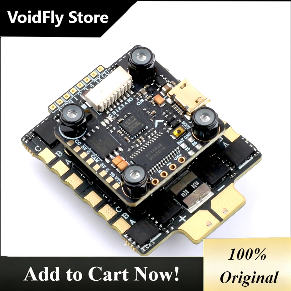 VoidFly SKYSTARS F7RS F722 Flight Controller & MVP60A BLHeli_32 F4 128K MCU ESC flyStack for FPV racing drone