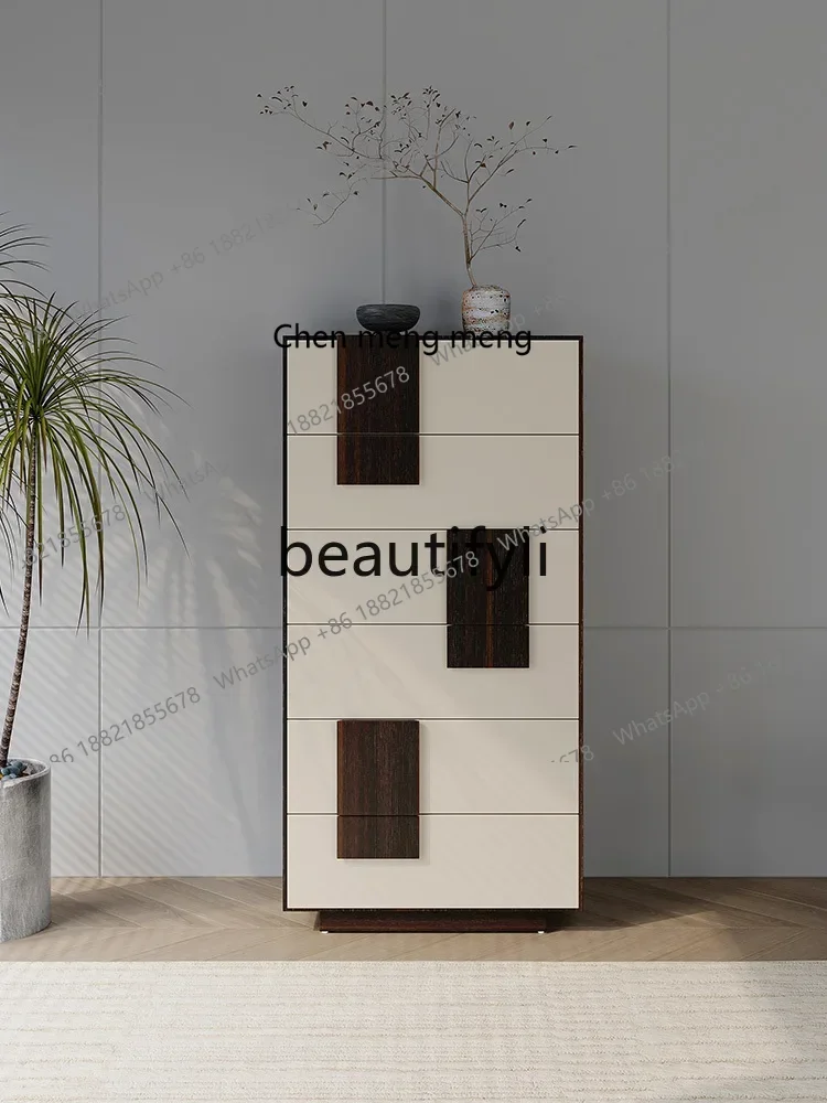 G Modern minimalist Italian minimalist chest of drawers six-drawer cabinet bedroom solid wood storage cabinet