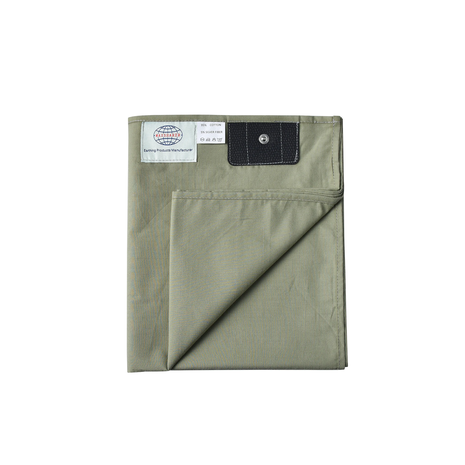 MAXSHARER Grounding Bed Sheet Conductive Silver Fiber Flat Sheet Organic Cotton Earthing Sheet for Better Sleep Nature Health