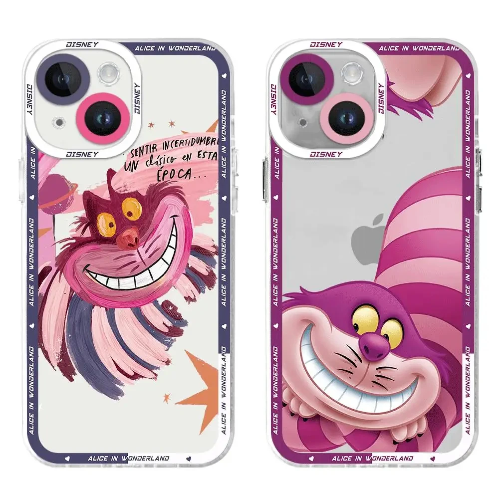 Disney Alice Cheshire Cat Case For Xiaomi Redmi Note 13 12 11 Pro Plus 4G 5G 12S 11S 10 10S 9 9S 8 13C 12C 10C Silicone Cover