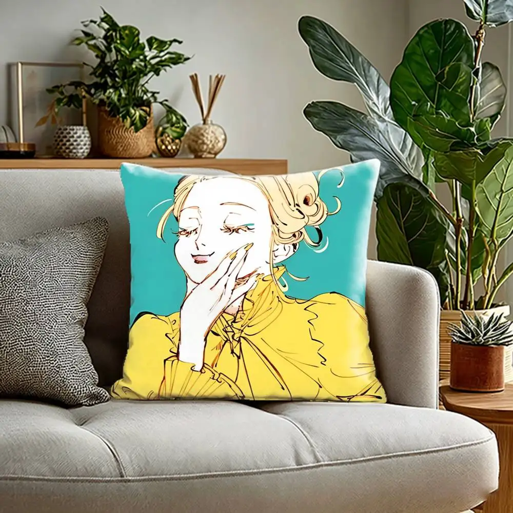 V-Veil Emma Anime  Pillow Case Sofa Living Room for Bedroom car Headboard Backrest Cushion Square Cushion Nap Time