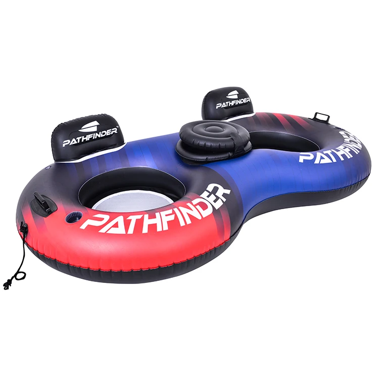 

Heavy Duty Inflatable 2 Person River Float Tubes Raft with Cooler