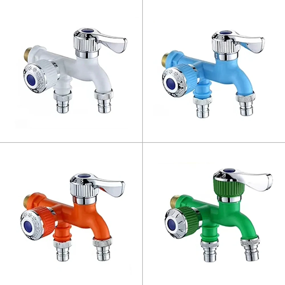 

1 Pcs 2 in1 Water FaucetDual Head Spout Laundry Washing Tap Wall Mount Outdoor Garden Washing Machine Taps accessories