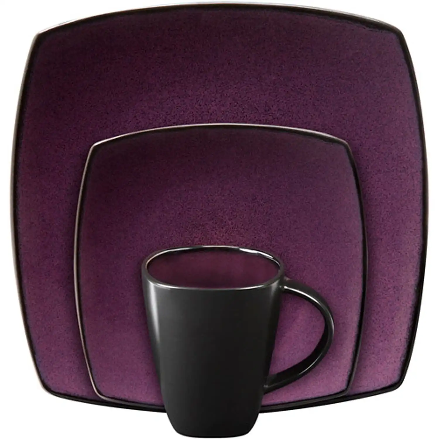 Soho Lounge Square 16-piece dinnerware set Purple