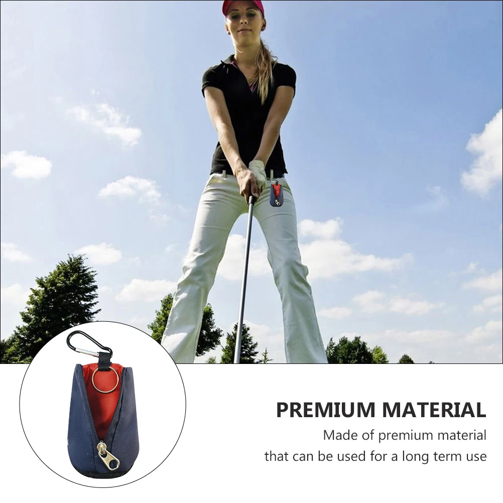 

Golf Waist Pack Portable Ball Cleaner Premium Polyester Material Reusable Lightweight Compact Size Fits Pocket Golf Games