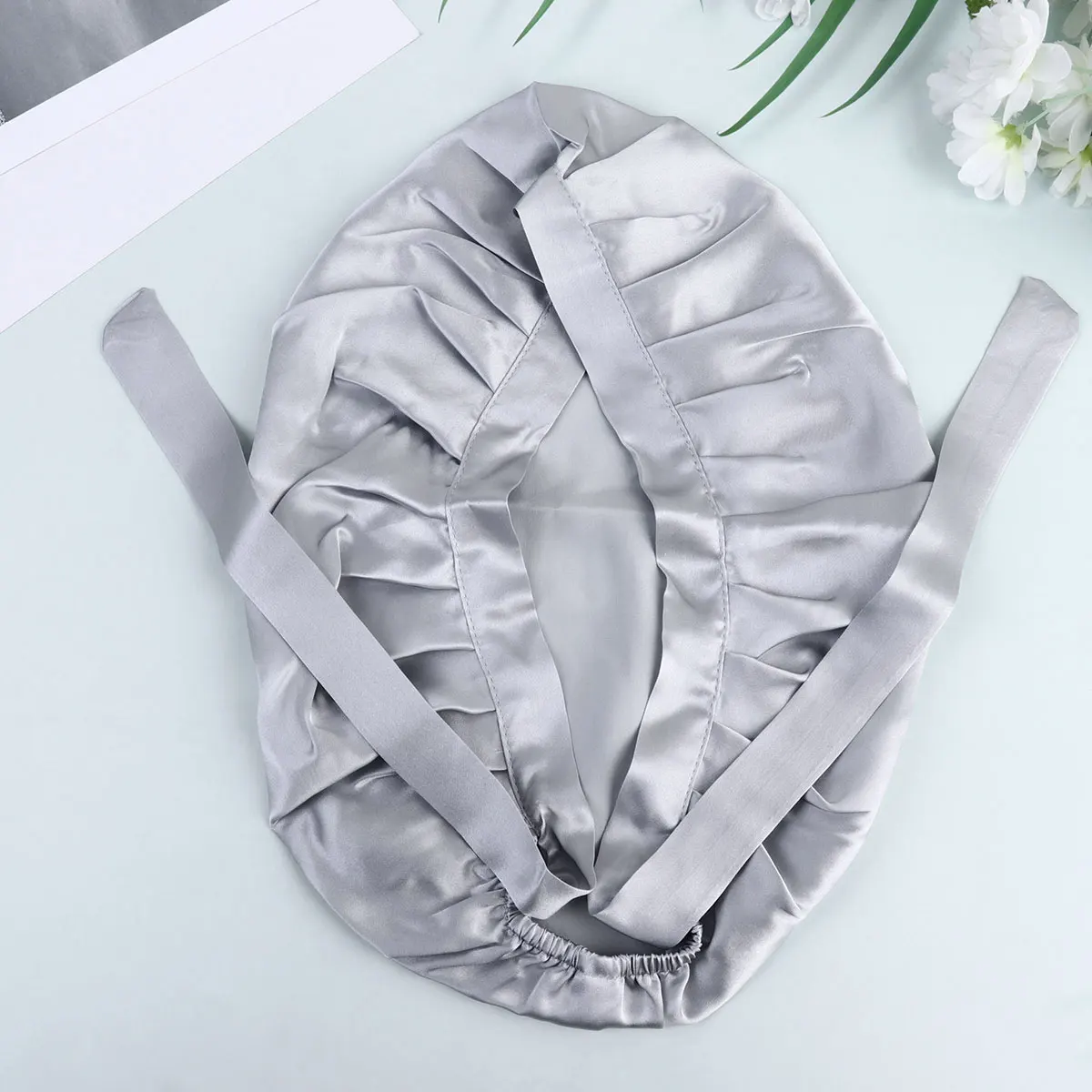 

1Pcs Soft Silk Sleeping Cap Women's Night Head Cover Hair Friendly Bonnet Breathable Design Keeps Hairstyle Intact during Sleep