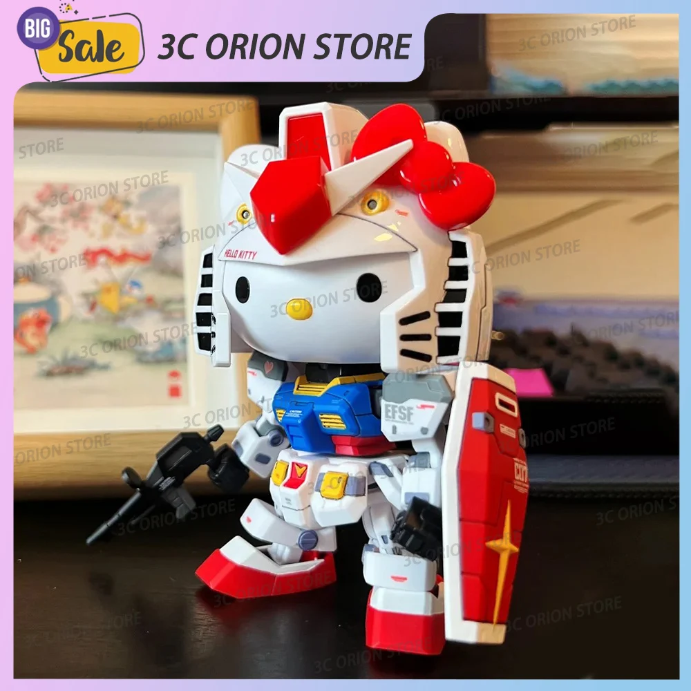 Hello Kitty SD SDCS EX Assembly Model Green Zaku2 Xiaya Pink Zagu2 Kitty Cat KT GUNDAM Joints Robot Mecha Kits Action Figure Toy