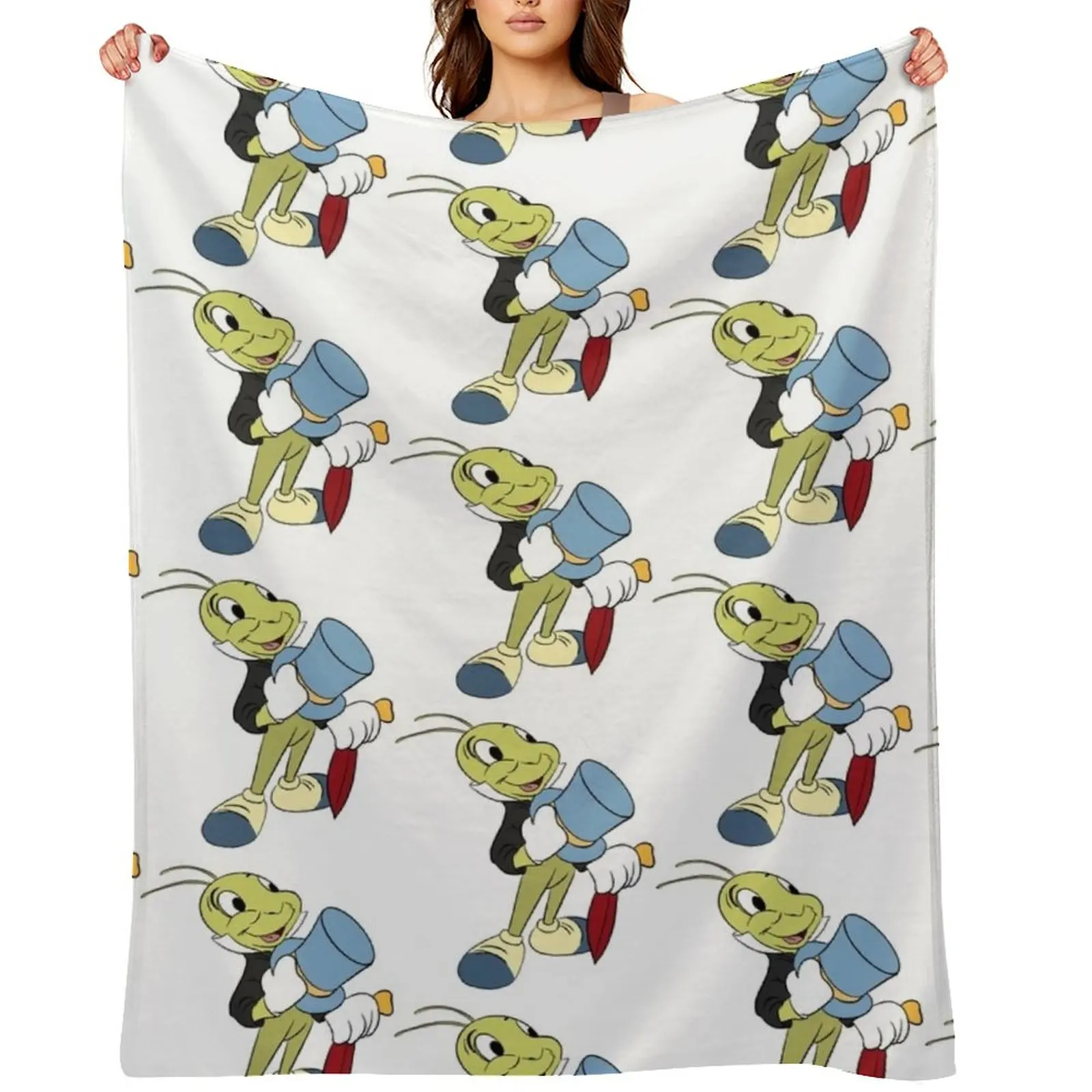 

Jiminy Cricket Throw Blanket Soft Plaid Decorative Sofa Luxury Thicken Summer Beddings Blankets
