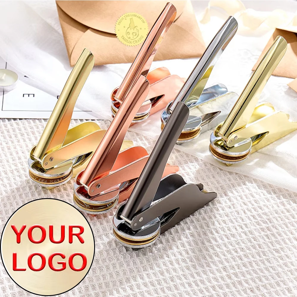 Personalisierter Prägestempel LOGO Hochzeit Bibliotheksbuch Privates Siegel Individualisierung Umschlag Party-Einladung Prägestempel DIY
