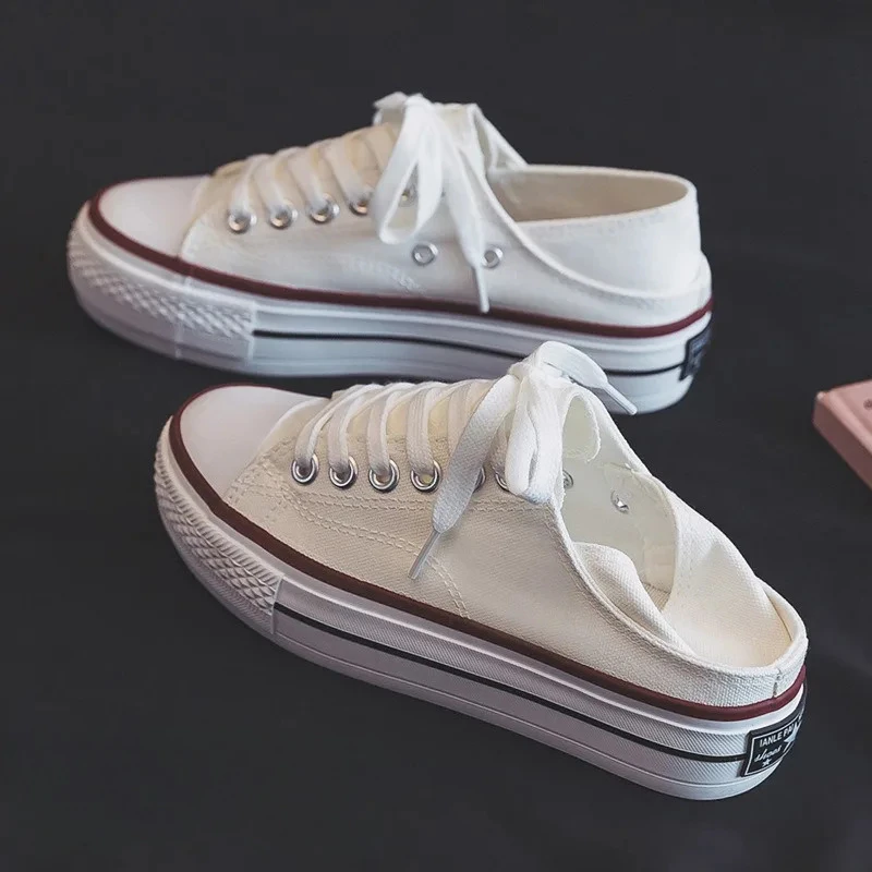

Classic Canvas Shoes for Women Casual Sneakers Lightweight Non-Slip Walking Shoes Comfortable Flat Shoes for Outdoor Travel