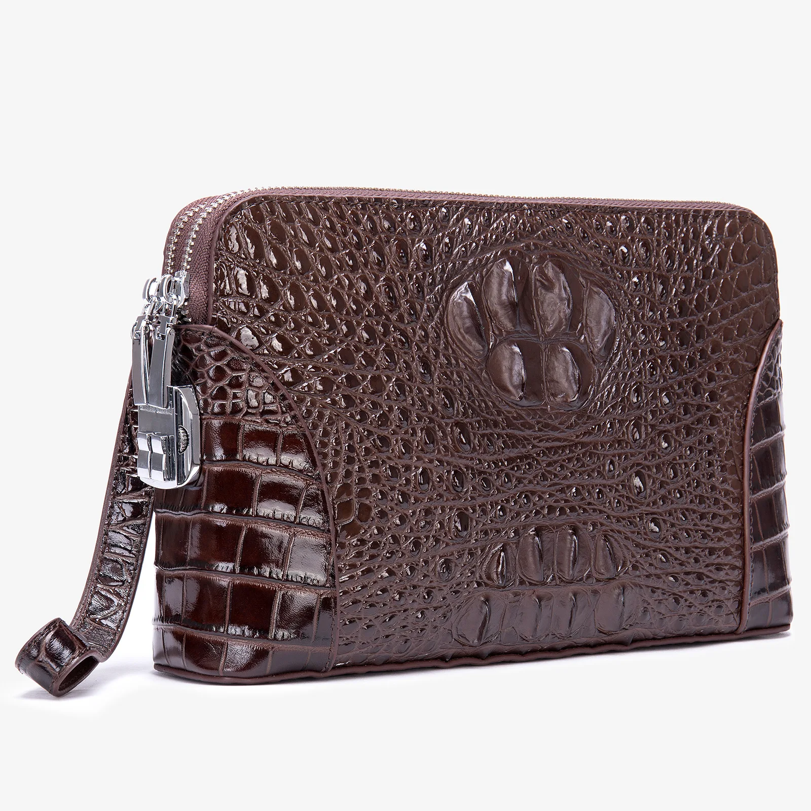 

Новый клатч с крокодиловым узором для мужчин и женщин, модный кошелек из натуральной кожи, большой вместительный кошелек для монет, сумка