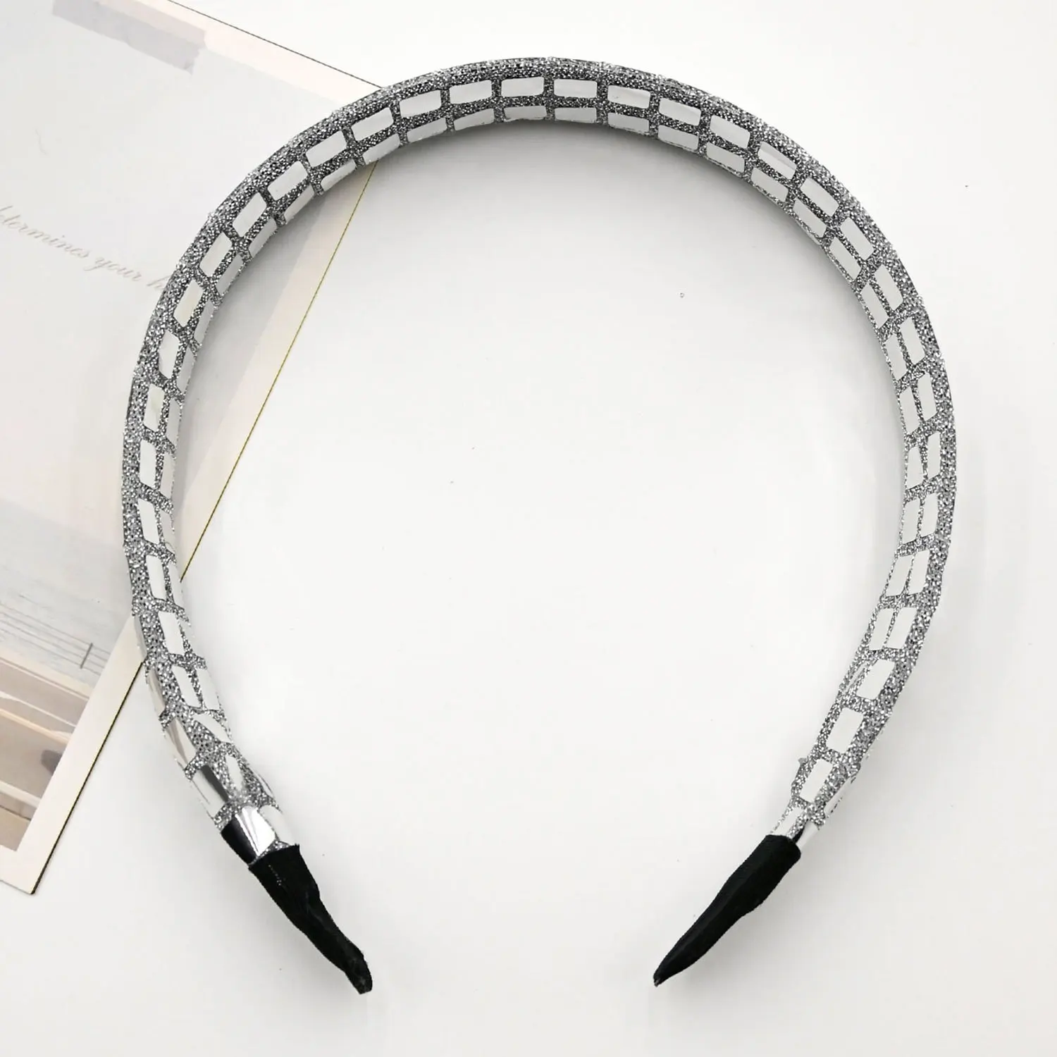 Fabric Square Sequin Headband for Women Light Luxury Hair Hoop Elegant Headpiece Hair Accessory for Daily Wear view 6