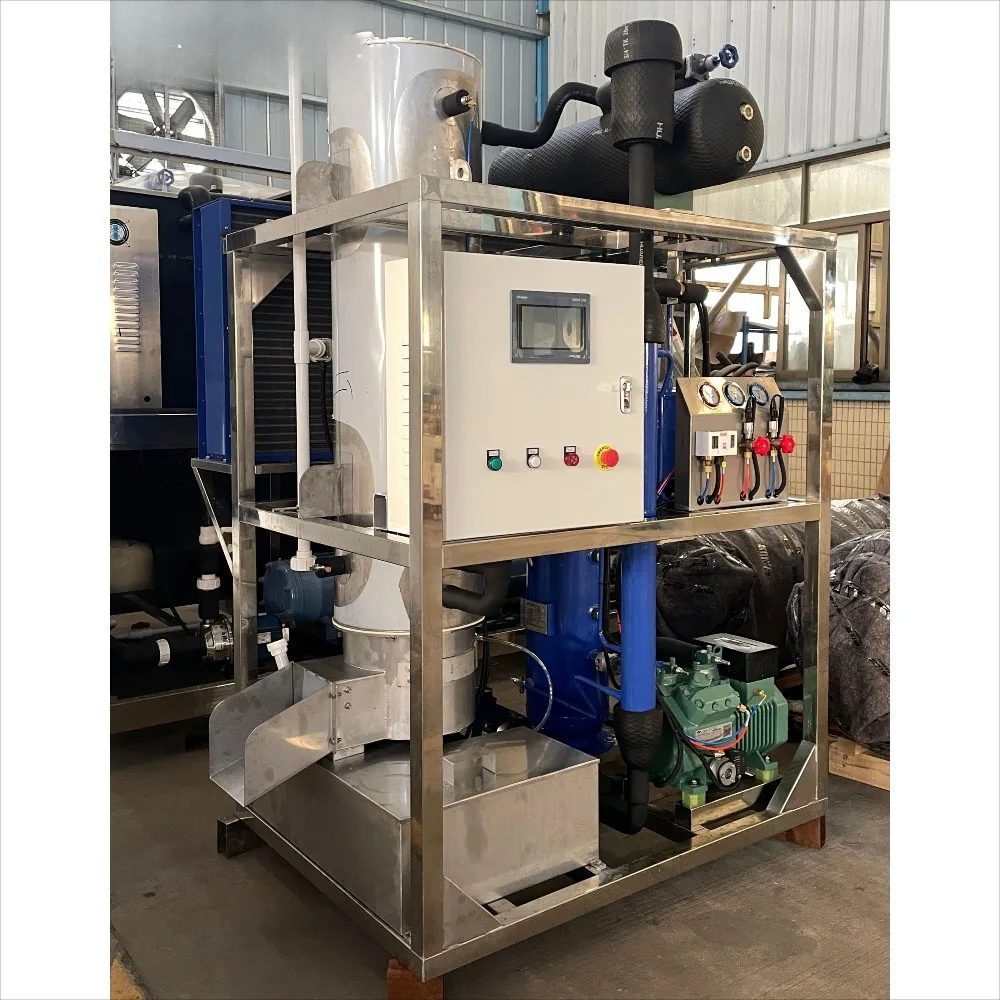 Coldsmart industrial 1 ton 2 ton 3 ton tubular ice machine, suitable for bar and aquatic stainless steel ice pipe machine