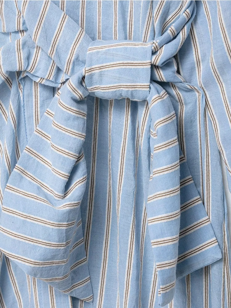 Robes mi-longues pour femmes, nouveau Style chemise rayée, manches longues, décontracté, mode dame, personnalité, Streetwear, automne 2025