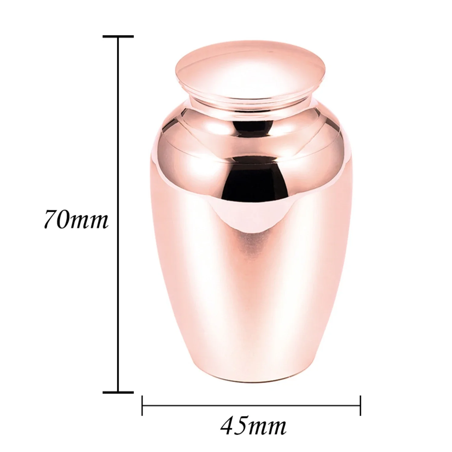 Rose Gold Elegant Pet Memorial Cremation Urns with Beautiful Angel Wings and Delicate Paw Print Design - Metal Ashes Holder Desi