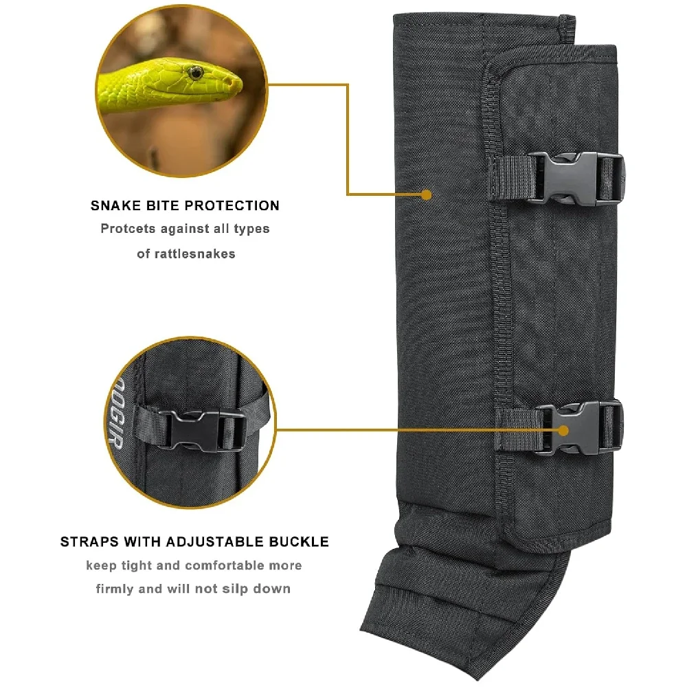Snake Gaiters Leg Guards, Waterproof Snake Guards, Adjustable Snake Bite Protection for Lower Legs, Snake Chaps for Men&Women