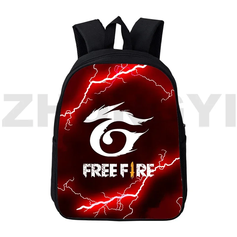 12/16 Inch Free Fire Garena Nylon Backpack Ins Junior High School Student Bookbag Teens Men Laptop Daypack Free Fire Back Pack