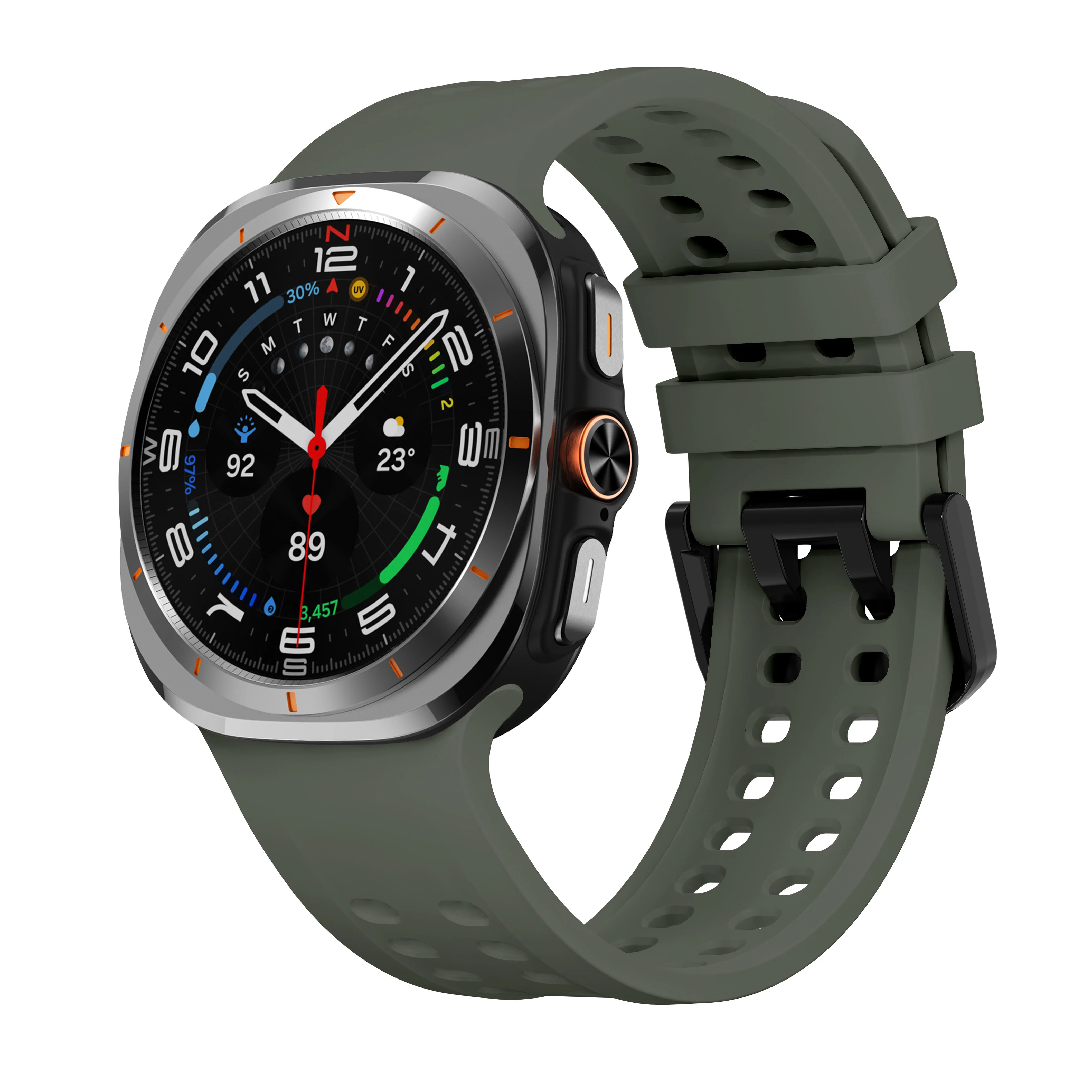 Sportliches Weiches Silikonarmband für Samsung Galaxy Watch Ultra2, Nahtloses Armband für Galaxy Ultra 2025 47mm Zubehör – Detail 11
