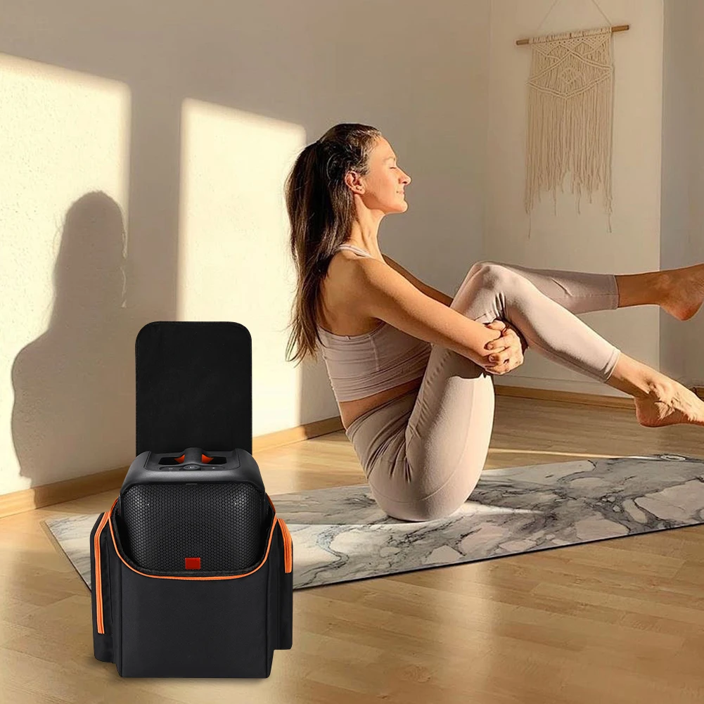 حقيبة حمل للسفر مع حزام كتف وجيوب إضافية وحقيبة تخزين مكبر الصوت لمكبر الصوت الأساسي JBL Partybox Encore