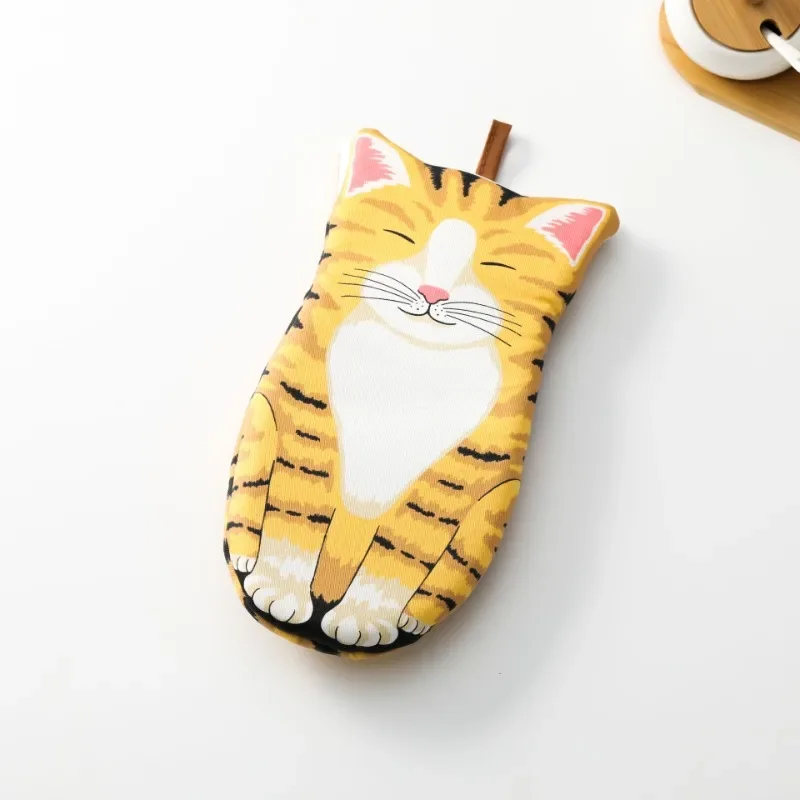 

1PC Cute Cat Paws Oven Mitts Cat Claw Baking Oven Gloves Anti-scald Microwave Heat Resistant Insulation Non-slip Cat Paw Gloves