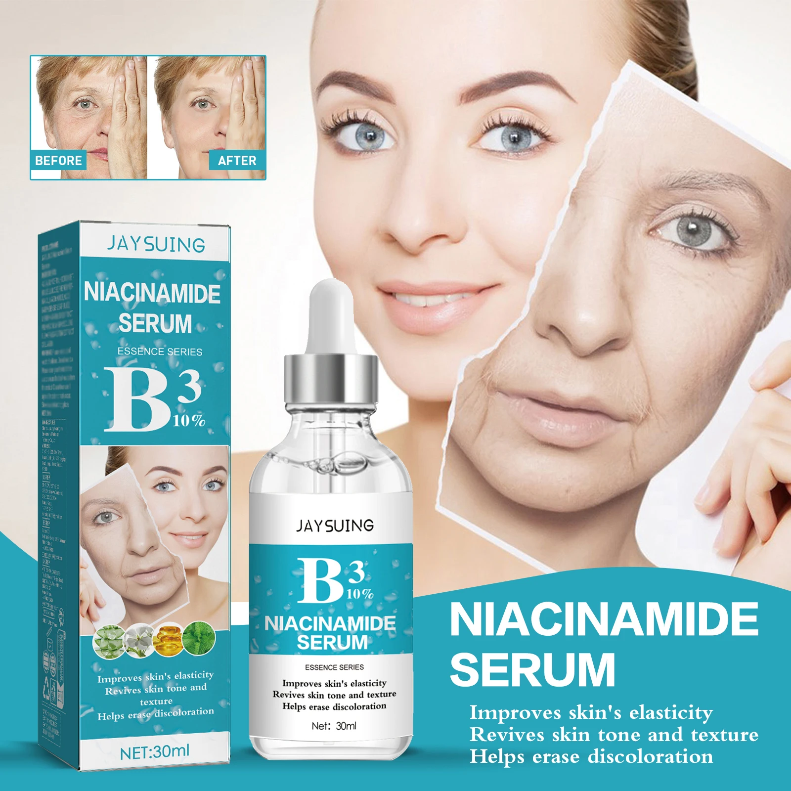 

Nicotinamide Anti Wrinkle Serum Collagen Lifting Firming Fine Lines Repair Face Essence Smooth Facial Skin Care Anti-Aging Serum