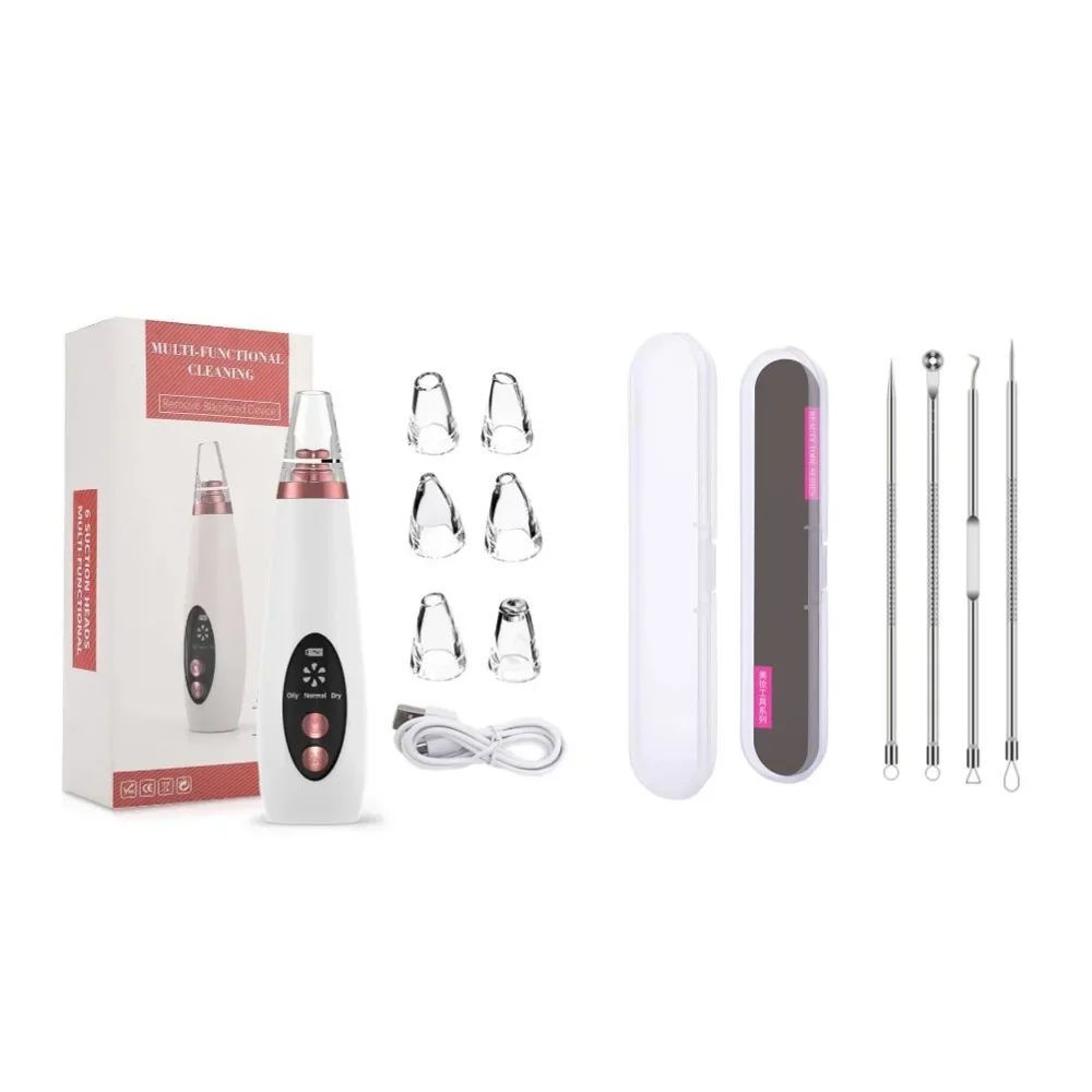 페이셜 블랙헤드 리무버 3가지 흡입 모드 진공 모공 클렌징 뷰티 머신 USB 충전식 코 여드름 제거 도구