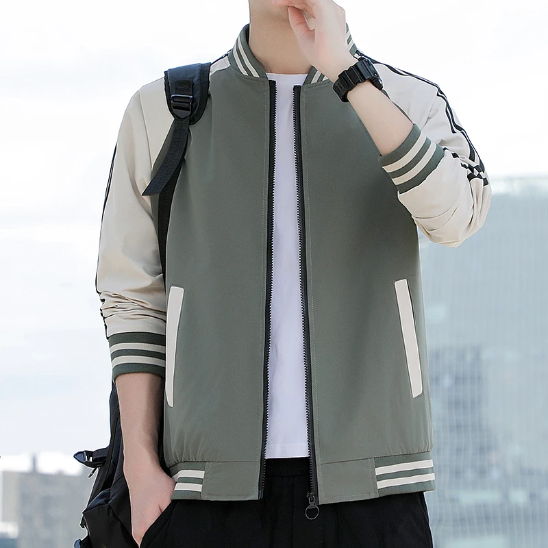 Men's Casual Jacket 2024 Spring and Autumn Outdoor Fashion Line Design Men's Baseball Suit Minimalist Street Men's Coat