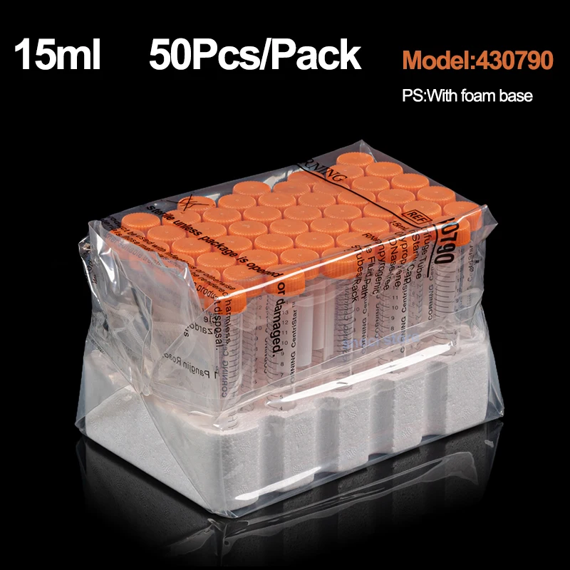 Sterile 15ml 50ml Plastic Centrifuge Tubes Conical Tubes with Graduated  Screw Cap for Lab Non-pyrogenic No DNA/RNA enzyme