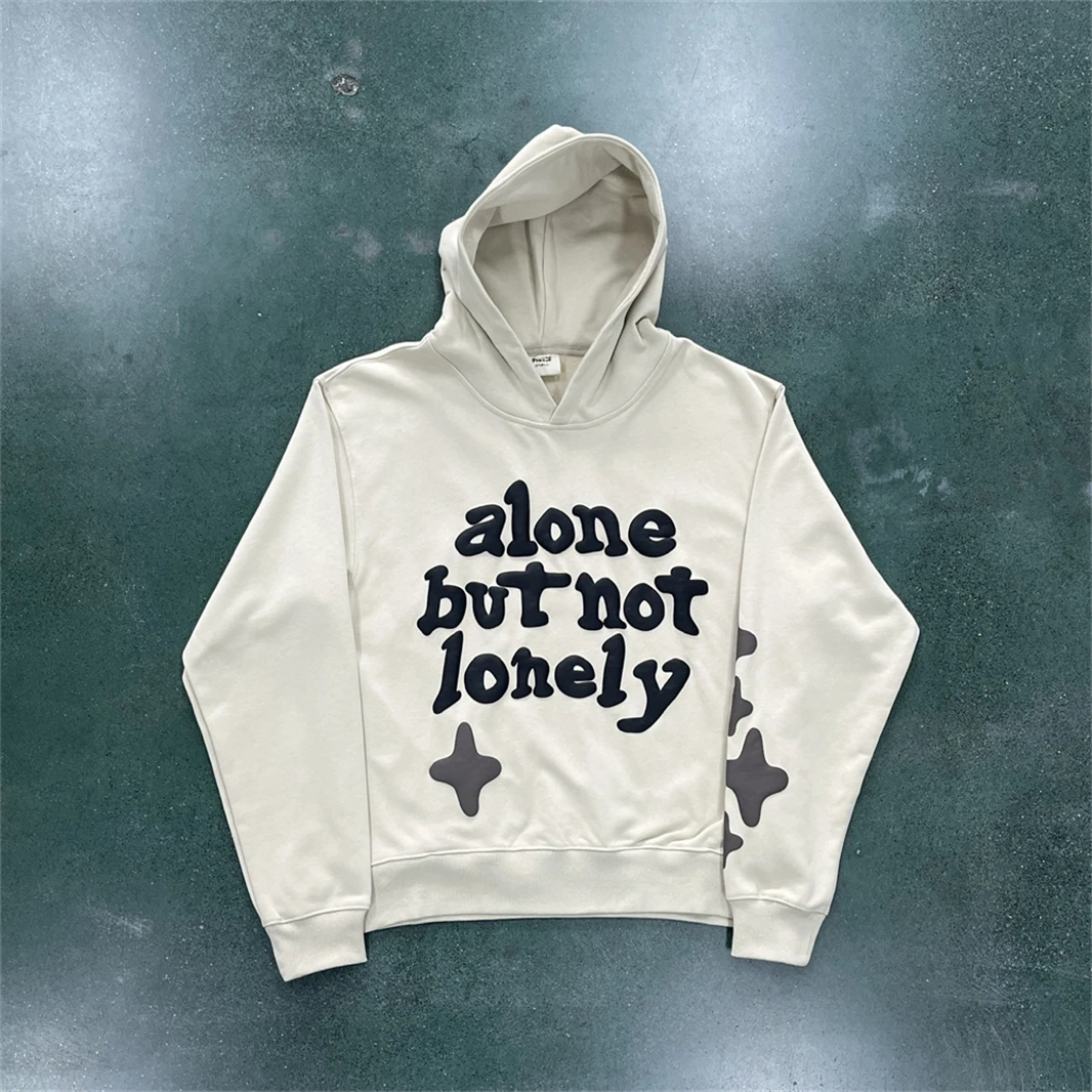 

Broken Planet Alone but not lonely Hoodie Correct version of the trendy brand hip-hop street sweatshirt men's and women's foam p