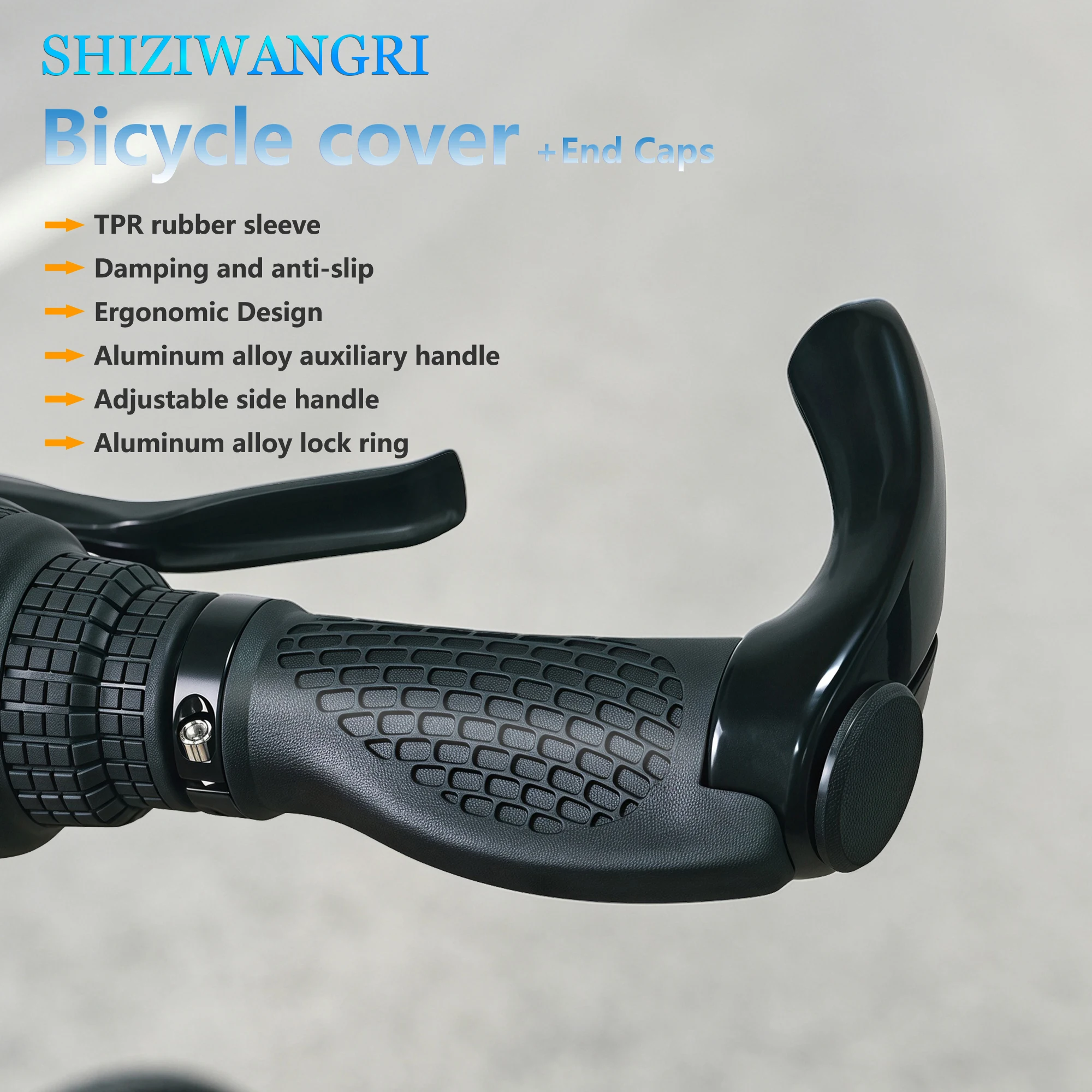 SHIZIWANGRI Hochwertige Mountainbike-Griffe mit Aluminiumlegierungs-Horngriff Fahrradlenker-Abdeckung Universelles Fahrradzubehör