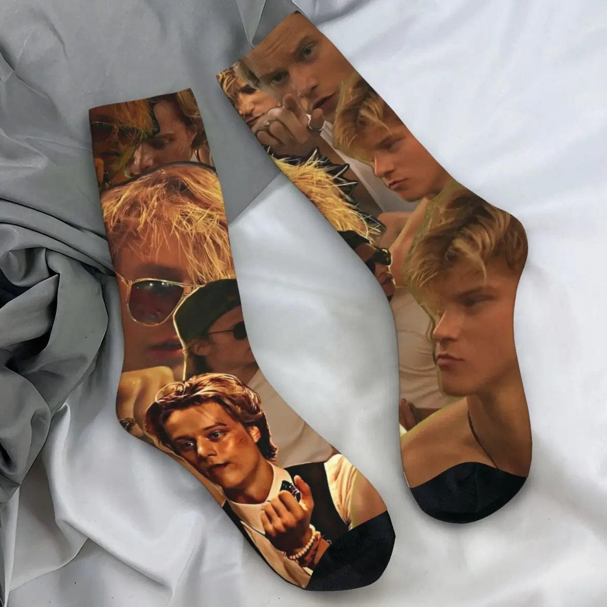 Jj Maybank Socks Spring Rudy Pankow Photo Collage Stockings Fashion Couple Soft Breathable Socks Design Climbing Anti Slip Socks