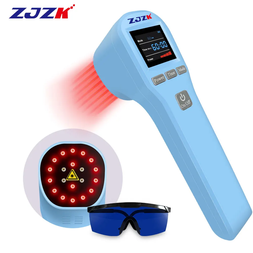 

ZJZK Laser Therapy Massage Machine for Soft Tissue and Wound Recovery as Well as Pain Relief With 880mW 4x808nm 16x650nm Diodes