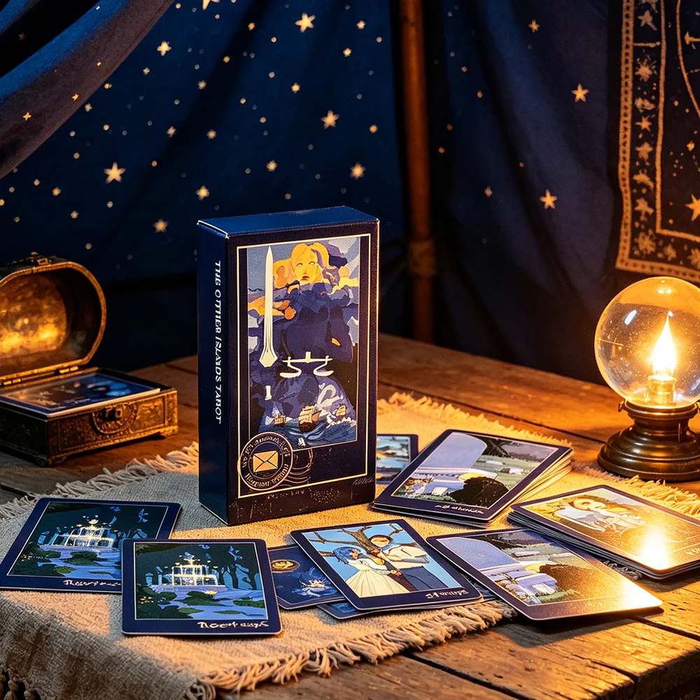 The Other Island Tarot Cards 78‑Cards Nautical Ocean Maritime Voyage Style Tarot Cards Divination Fortune‑Telling Board Game