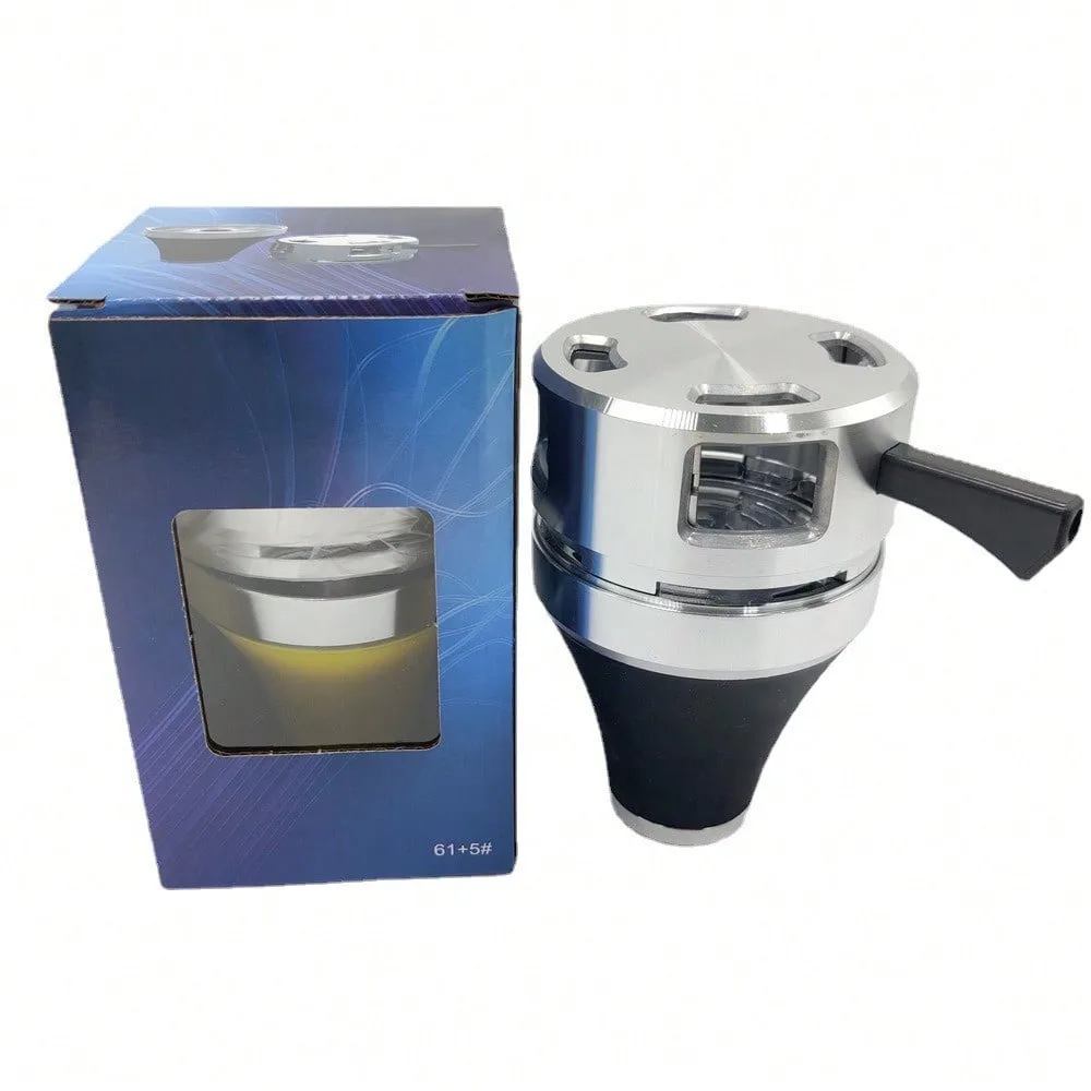 

Aluminum alloy water pipe holder charcoal storage set - Wind-resistant water pipe accessory bowl, with heat protection cover.