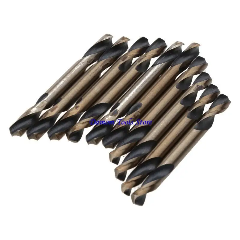 

57BE 10Pcs 5mm HSS Double Ended Drill Tools Drill Set