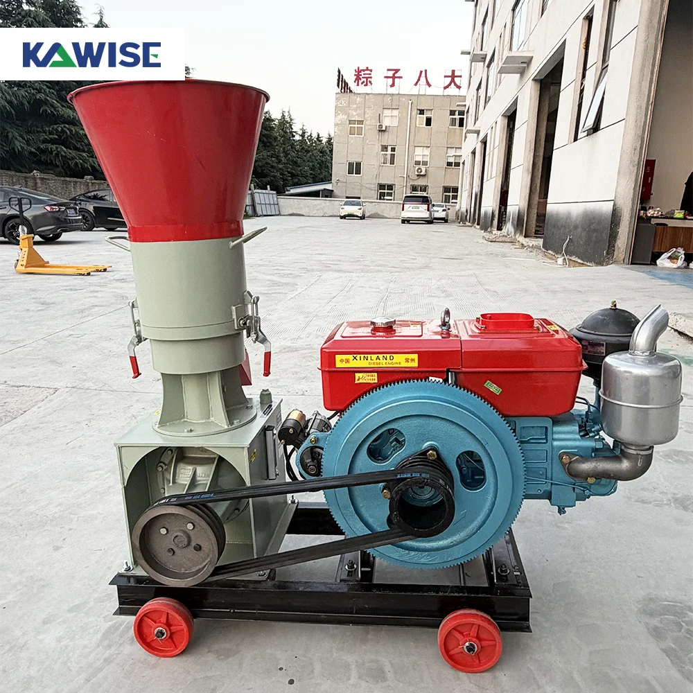 AIROW High Capacity Animal Feed Pellet Machine for Poultry and Livestock Feed, Diesel, Electric and PTO Type Available