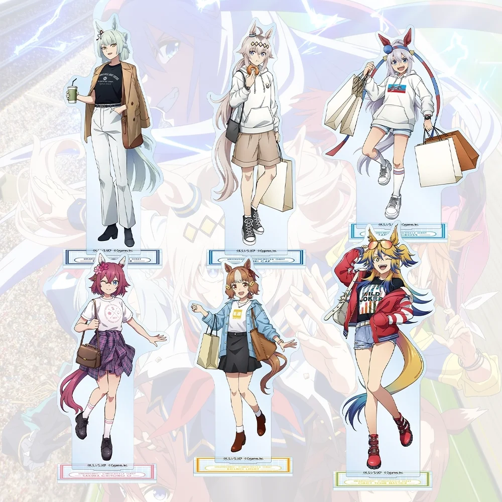 Uma Musume: Cinderella Gray 15cm Acrylic Stand Keychain Oguri Cap Desk Decor Anime Merch Birthday Gifts