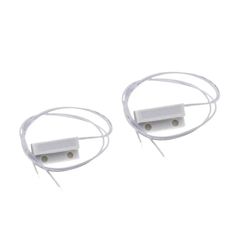 2Pcs MC38 Wired Home Security Door Window Sensor 30mm Lengthen Wire Magnetic Switch for Alarm System
