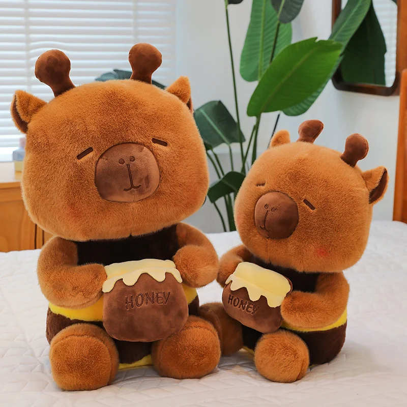 

Funny Capybara Plush New Cute Bee Dolphin Doll Holding Honey Pot Capybaras Plushie Toy Hamster Doll Creative Girl Birthday Gift