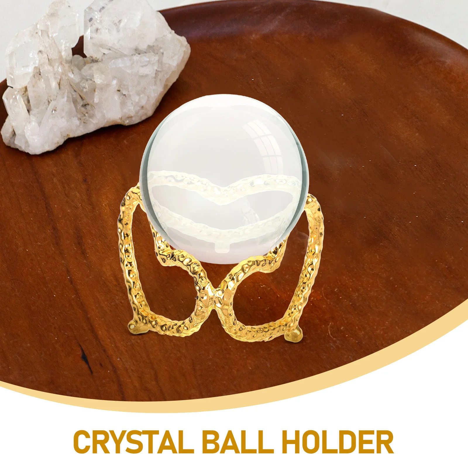 

Heart Shape Metal Crystal Ball Display Base Decorative Sphere Holder Desktop Display Stand Crystal Ball Stand for Home Office