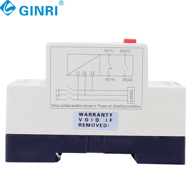 Monitor trifásico de bajo voltaje y sobretensión con retardo de tiempo, 6A, 250V, 220V CA, 1NO, 1NC, con registro de fallos