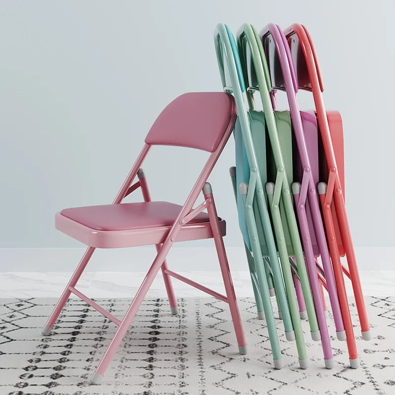 Outdoor Event Wedding Conference Office Metal Steel Fabric White Color Folding Chairs