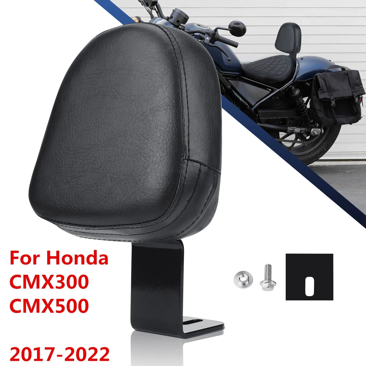 Respaldo para Conductor de motocicleta, cojín para Honda Rebel CMX500 CMX300 300 500 2017 2018 2019 2020 2021 2022