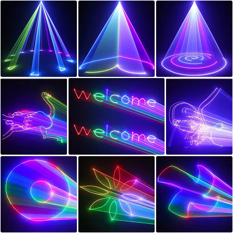 Single Head Animation Laser Light with Bluetooth APP, Full-Color Rotating Stage Lamp for DJ Bar Disco Party