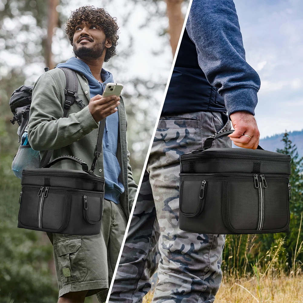 Carrying Case Portable Power Station Bag Waterproof Anti-drop Multiple Pockets for Ecoflow Portable Power Station River 3/3 Plus