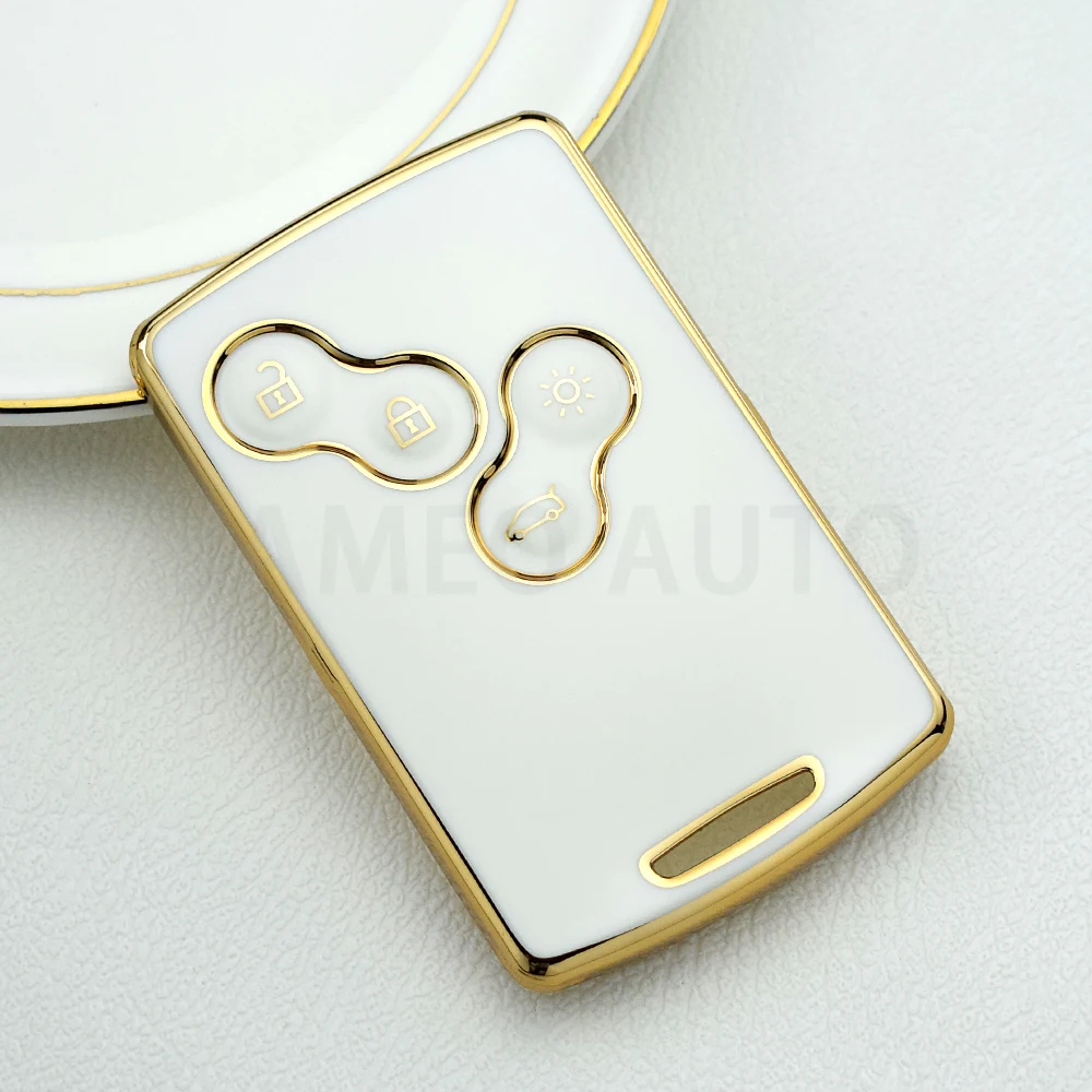 4-Tasten-TPU-Autoschlüsselabdeckung, Fernschlüsselgehäuse für Renault Laguna Koleos Megane Fob Smart Card Key Case – Detail 6