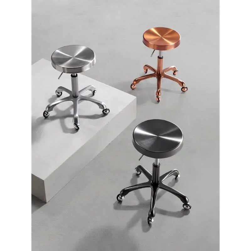 

Stainless steel beauty stool pulley stool barber shop chair lift big work stool hairdressing