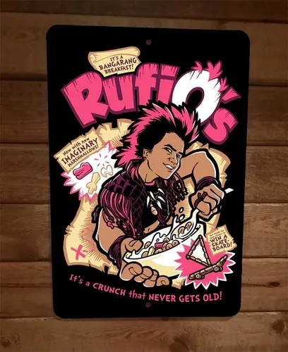 Rufios Cereal Never Gets Old Peter Pan Hook Parody  Metal Wall Sign